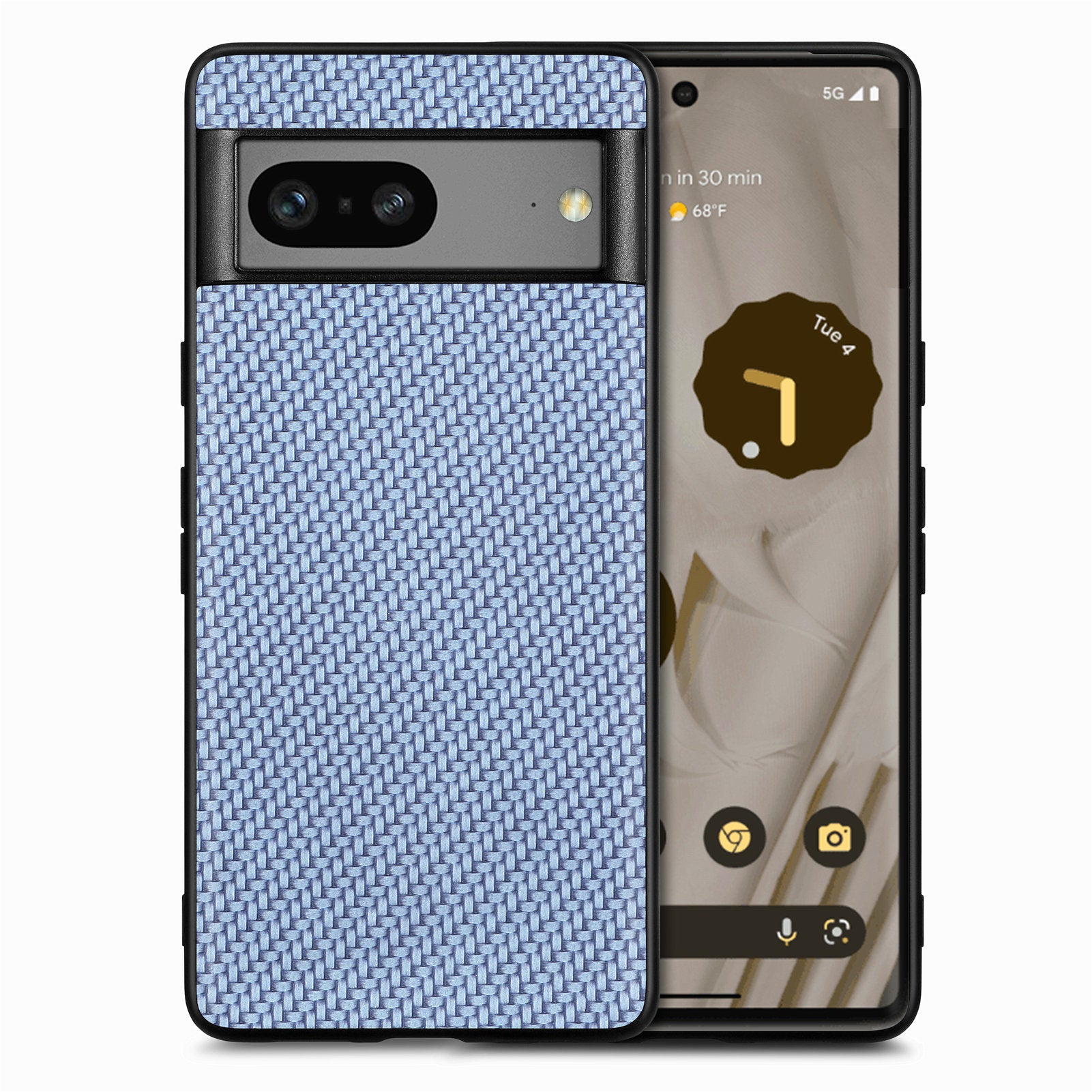 For Google Pixel 7a 5G Carbon Fiber Texture Phone Back Case PU Leather Coated PC TPU Shockproof Cover For Google Pixel 7a 5G Carbon Fiber Texture Phone Back Case PU Leather Coated PC TPU Shockproof Cover